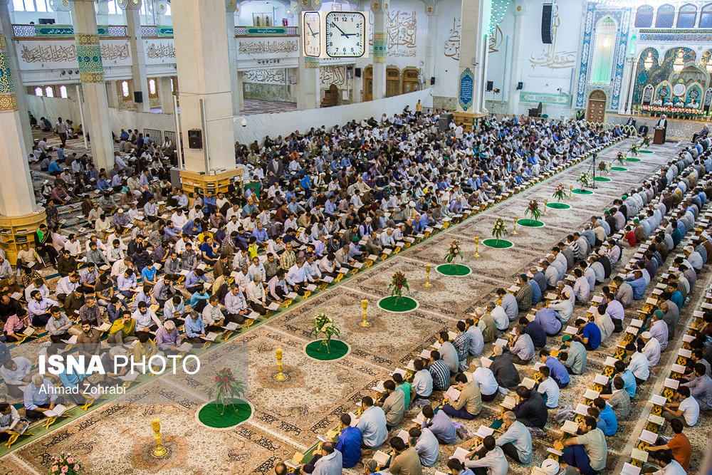 مراسم جزء خوانی قرآن کریم - حرم حضرت فاطمه معصومه(س)