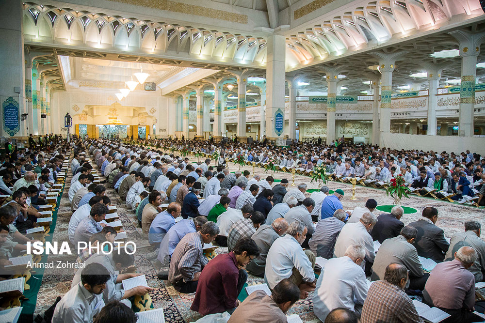 مراسم جزء خوانی قرآن کریم - حرم حضرت فاطمه معصومه(س)