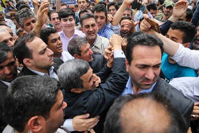 حضور احمدی نژاد در راهپیمایی روز قدس