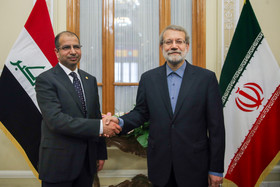 دیدار علی لاریجانی با سلیم الجبوری رئیس مجلس عراق