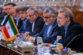 دیدار علی لاریجانی با سلیم الجبوری رئیس مجلس عراق