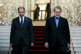 دیدار علی لاریجانی با سلیم الجبوری رئیس مجلس عراق