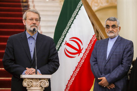 دیدار علی لاریجانی با سلیم الجبوری رئیس مجلس عراق