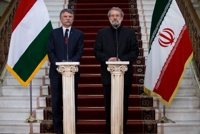 دیدار رییس مجلس ملی مجارستان با رییس مجلس شورای اسلامی