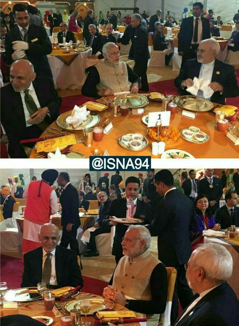 حضور ظریف در ضیافت شام کاری میهمانان ویژه اجلاس قلب آسیا