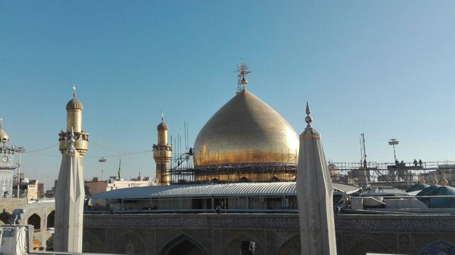 تاج گنبد حرم حضرت علی ع بازسازی شد تصاویر ایسنا