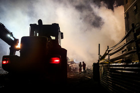  آواربرداری و تلاش شبانه روزی نیروهای امدادی حادثه پلاسکو