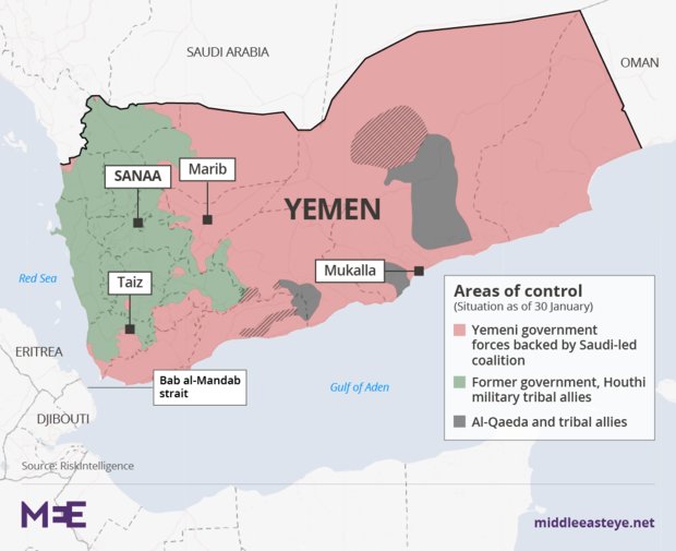 حملات جنگنده‌های ائتلاف عربی به پایگاه‌های انصارالله در یمن
