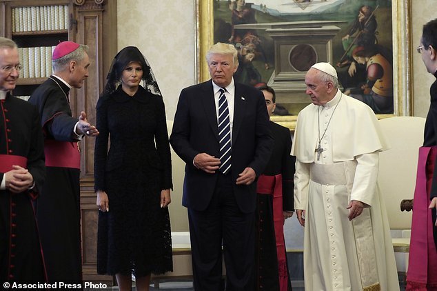 Image result for ‫دیدار پاپ با ترامپ‬‎