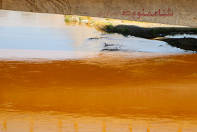 سرخ شدن آب زاینده رود‎