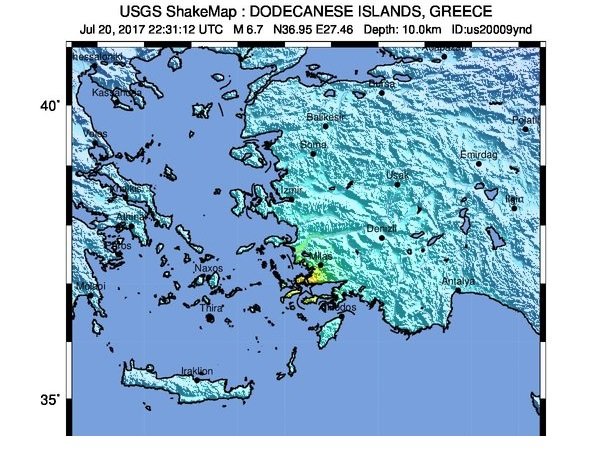 زلزله ۶.۷ ریشتری در جنوب‌غرب ترکیه