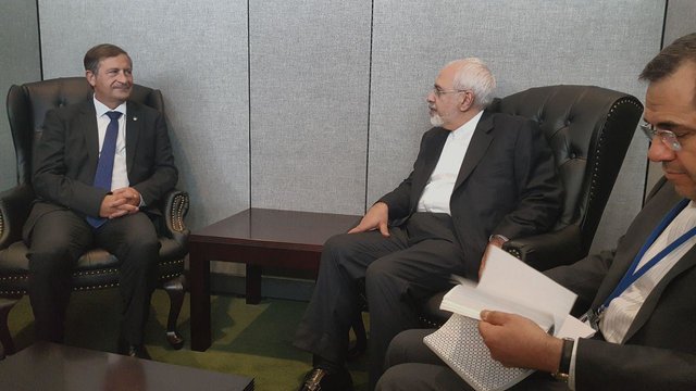 دیدار ظریف با وزیر خارجه اسلوونی