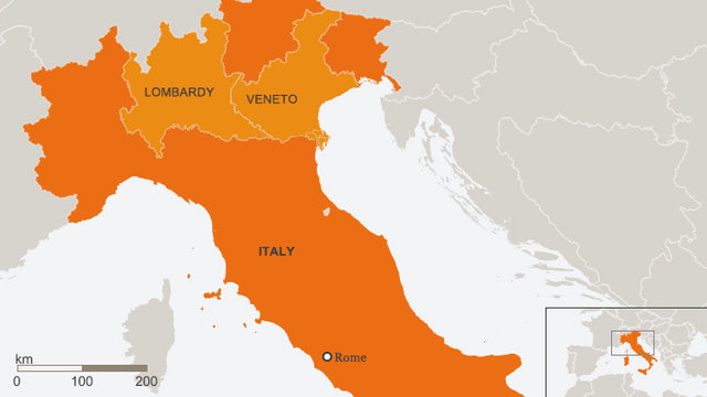 پیروزی همه‌پرسی خودمختاری در دو منطقه شمال ایتالیا
