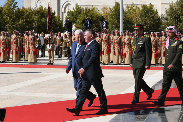 دیدار رئیس تشکیلات خودگردان فلسطین با پادشاه اردن