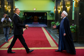دیدار الهام علی اف رییس جمهور آذربایجان با حسن روحانی 