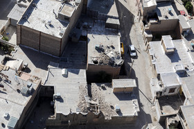نمای هوایی از شهر زلزله زده سر پل‌ ذهاب - کرمانشاه