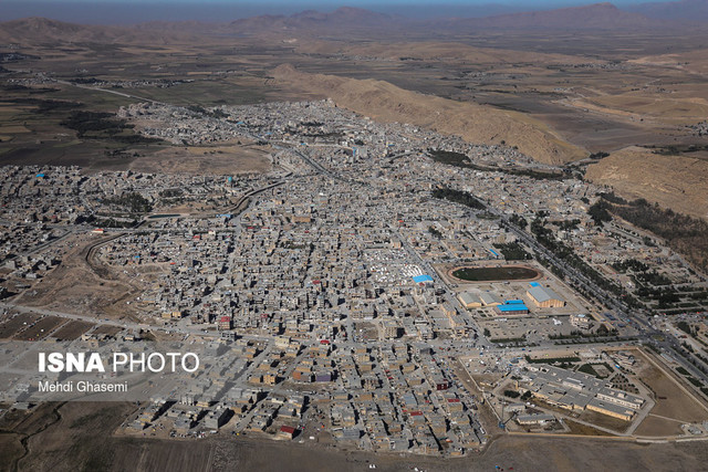 تصاویر هوایی از شهر زلزله زده سر پل‌ زهاب - کرمانشاه