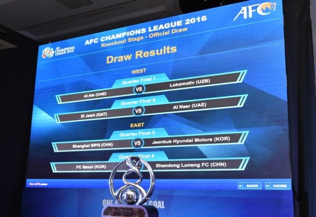 قرعه کشی مرحله یک چهارم نهایی لیگ قهرمانان آسیا برگزار شد