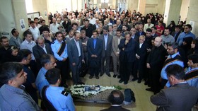 پیکر استاد فیروز حریرچی در دانشگاه تهران تشییع شد