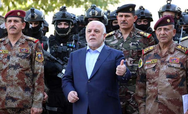 العبادی در پاسخ به اردوغان: ما خاک خود را مردانه آزاد میکنیم نه با اسکایپ العبادی در پاسخ به اردوغان: ما خاک خود را مردانه آزاد میکنیم نه با اسکایپ