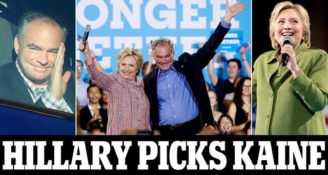 هیلاری کلینتون سناتور ویرجینیا را به عنوان نامزد پست معاونت خود برگزید

