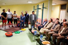 بازدید لاریجانی از اردوی تیم‌های کشتی و وزنه‌برداری