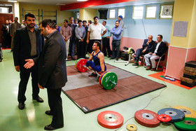 بازدید لاریجانی از اردوی تیم‌های کشتی و وزنه‌برداری