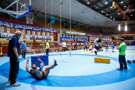 بازدید لاریجانی از اردوی تیم‌های کشتی و وزنه‌برداری