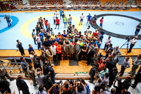 بازدید لاریجانی از اردوی تیم‌های کشتی و وزنه‌برداری