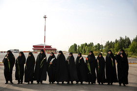 استقبال از ۱۰ شهید گمنام در فرودگاه شهید هاشمی نژاد مشهد‎