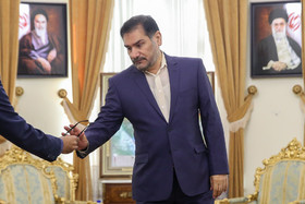 دیدار کریم سنجاری وزیر کشور اقلیم کردستان عراق با علی شمخانی