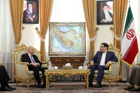 دیدار کریم سنجاری وزیر کشور اقلیم کردستان عراق با علی شمخانی