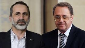 دیدار بوگدانف با رئیس سابق ائتلاف مخالفان سوریه در دوحه