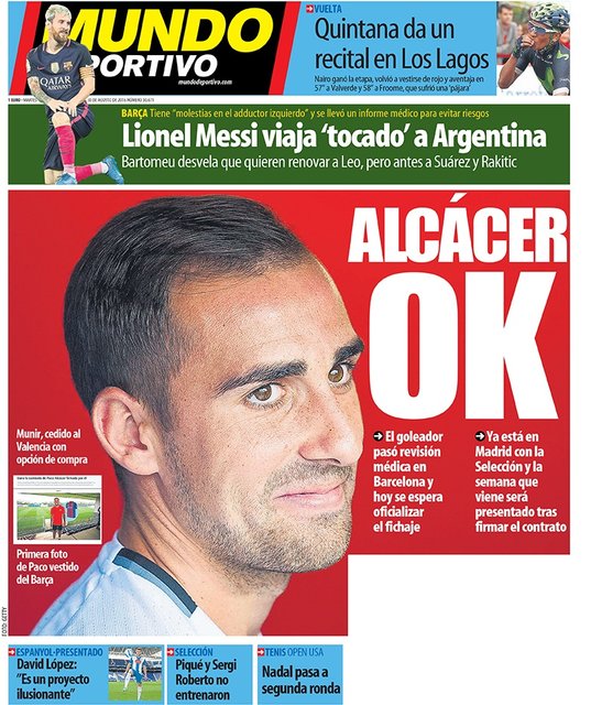 نگاهی به صفحه نخست روزنامه‌های ورزشی اسپانیا