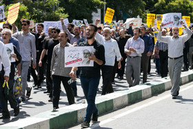 راهپیمایی نمازگزاران تهرانی به مناسبت سالگرد فاجعه منا و در محکومیت جنایات آل سعود