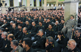 دیدار شرکت‌کنندگان در بیست‌ودومین مجمع سراسری فرماندهان و مسئولان سپاه پاسداران انقلاب اسلامی با مقام معظم رهبری