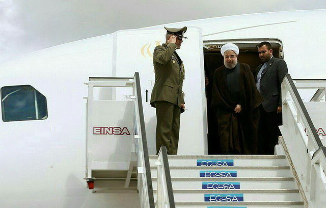 رییس جمهوری اسلامی ایران وارد نیویورک شد رییس جمهوری اسلامی ایران وارد نیویورک شد