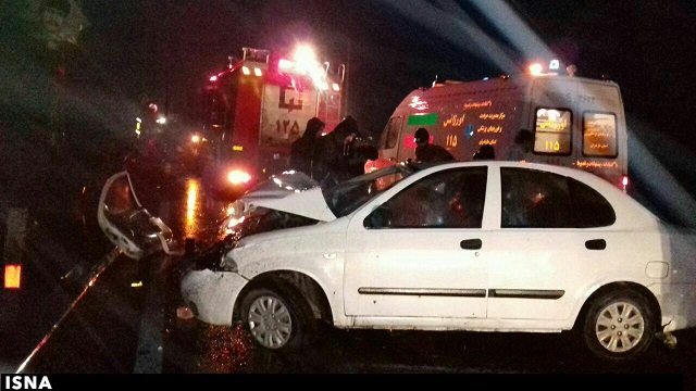 ۵ مصدوم از تصادف خاور و خودروی دنا در جاده کیاسر بر جا ماند