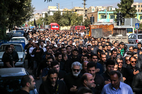 تشییع پیکر آتشنشان شهید مهدی حاجی پور