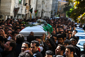 تشییع پیکر آتشنشان شهید مهدی حاجی پور