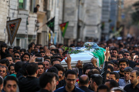 تشییع پیکر آتشنشان شهید مهدی حاجیپور
