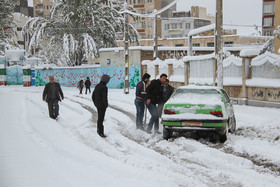 بارش برف سنگین در اردبیل