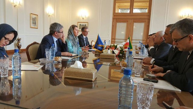 دیدار موگرینی با ظریف در تهران  دیدار موگرینی با ظریف در تهران