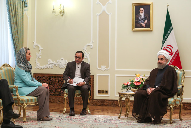 موگرینی با روحانی دیدار کرد موگرینی با روحانی دیدار کرد
