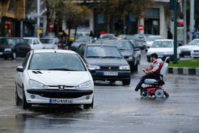 بارش باران پاییزی در همدان