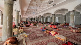 آماده‌سازی صحن حضرت زهرا(س) در نجف برای اربعین + تصاویر