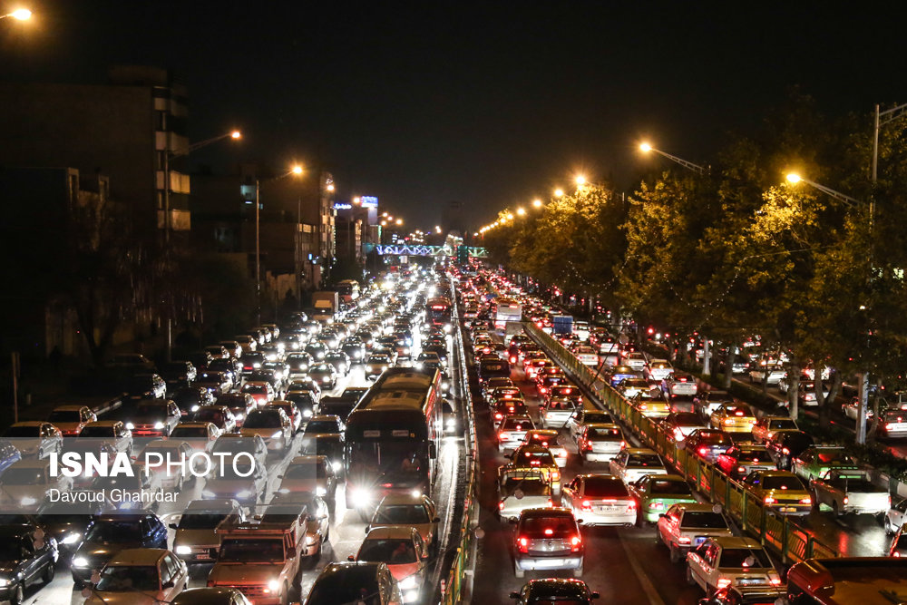 کیفیت نامطلوب هوا بدنبال افزایش ترافیک شبانگاهی امشب