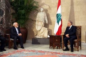 ظریف اولین مقام خارجی که به دیدار رییس‌جمهور جدید لبنان رفت