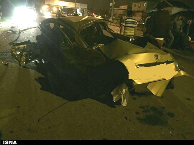 تصادف مرگبار دو خودرو در رامسر 