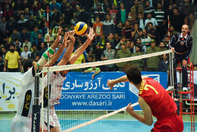 دیدار تیم های والیبال عمران ساری و متین ورامین